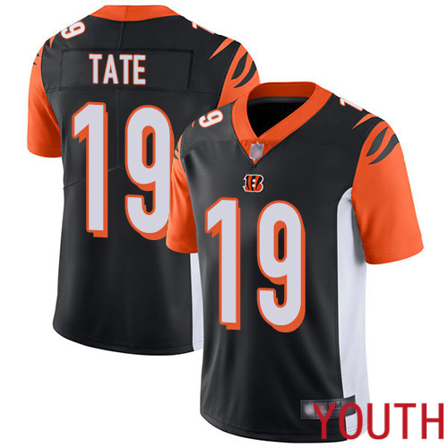 Cincinnati Bengals Limited Black Youth Auden Tate Home Jersey NFL Footballl #19 Vapor Untouchable->cincinnati bengals->NFL Jersey